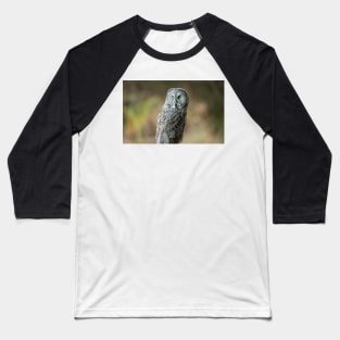 Great Grey Owl Portrait Baseball T-Shirt